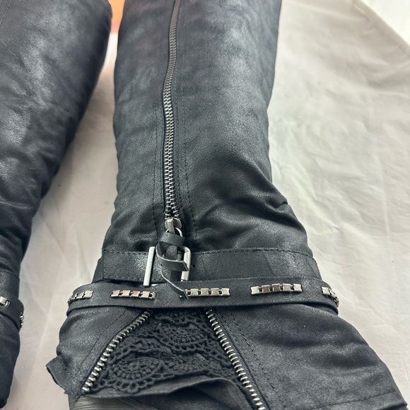 JellyPop Size 9.5 M Carrly Black Knee High Heeled Boots New in box. - Picture 7 of 14